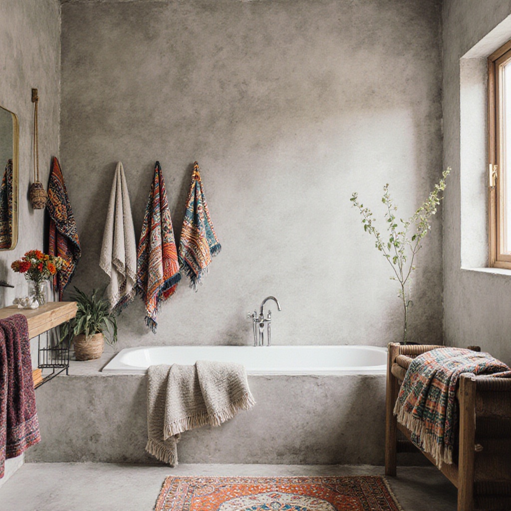 salle de bain béton ciré